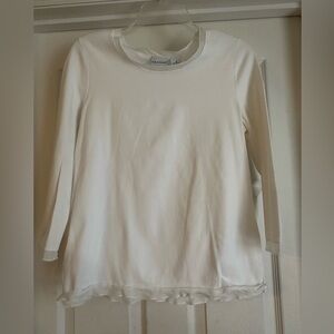 Kim Rogers White Long Sleeve Top